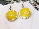 Hængeøreringe - mellemstore citroner